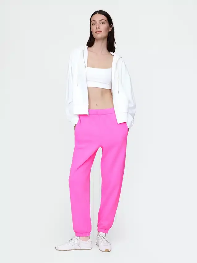 Vintagesoft-joggingbroek met hoge taille en relaxte pasvorm