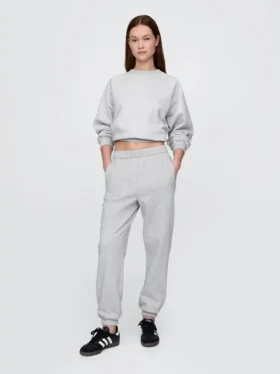 Vintagesoft-joggingbroek met hoge taille en relaxte pasvorm