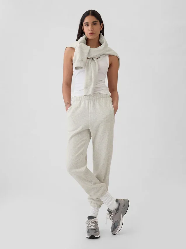 Vintagesoft-joggingbroek met hoge taille en relaxte pasvorm