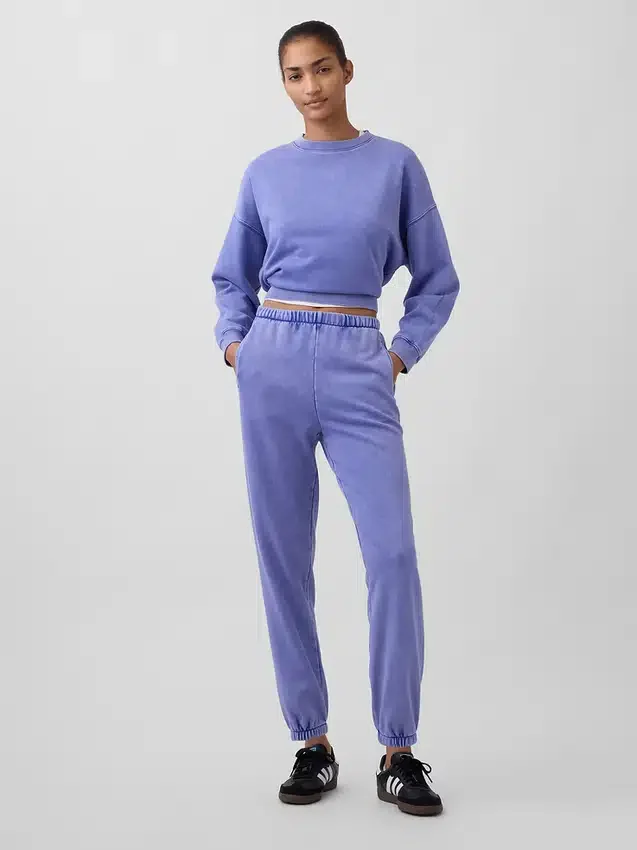 Vintagesoft-joggingbroek met hoge taille en relaxte pasvorm