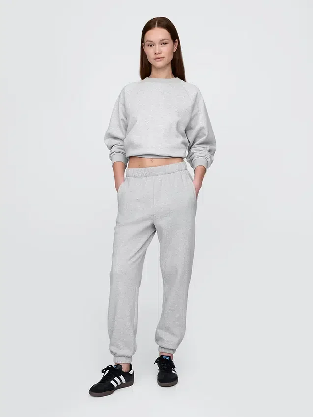 Vintagesoft-joggingbroek met hoge taille en relaxte pasvorm