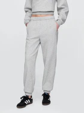 Vintagesoft-joggingbroek met hoge taille en relaxte pasvorm