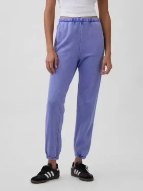 Vintagesoft-joggingbroek met hoge taille en relaxte pasvorm
