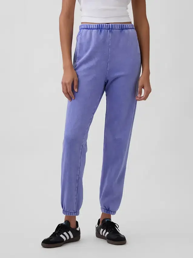 Vintagesoft-joggingbroek met hoge taille en relaxte pasvorm