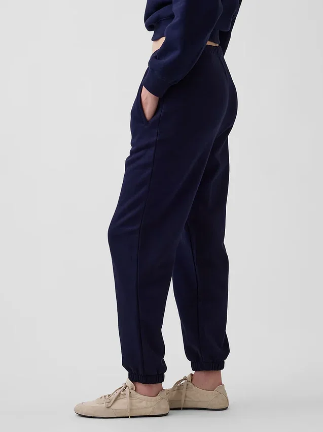 Vintagesoft-joggingbroek met hoge taille en relaxte pasvorm