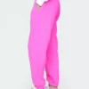 Vintagesoft-joggingbroek met hoge taille en relaxte pasvorm