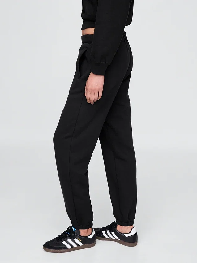 Vintagesoft-joggingbroek met hoge taille en relaxte pasvorm