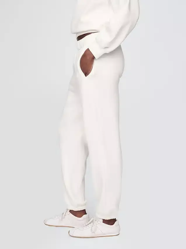 Vintagesoft-joggingbroek met hoge taille en relaxte pasvorm