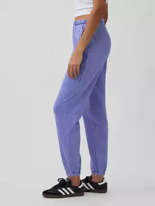Vintagesoft-joggingbroek met hoge taille en relaxte pasvorm