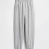 Vintagesoft-joggingbroek met hoge taille en relaxte pasvorm