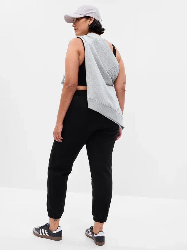 Vintagesoft-joggingbroek met hoge taille en relaxte pasvorm
