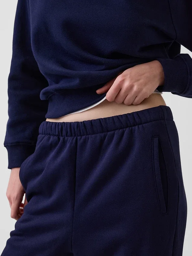 Vintagesoft-joggingbroek met hoge taille en relaxte pasvorm