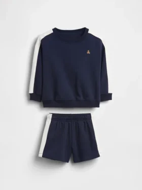 Vintagesoft-outfitset met strepen van badstof voor Baby & Peuter