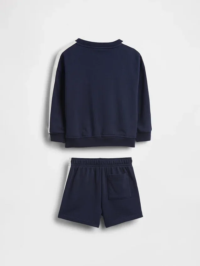 Vintagesoft-outfitset met strepen van badstof voor Baby & Peuter