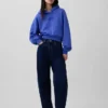 Vintagesoft oversized cropped hoodie met logo