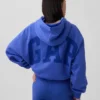Vintagesoft oversized cropped hoodie met logo