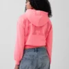 Vintagesoft oversized cropped hoodie met logo