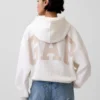 Vintagesoft oversized cropped hoodie met logo