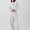 Vintagesoft oversized cropped hoodie met logo