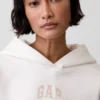 Vintagesoft oversized cropped hoodie met logo