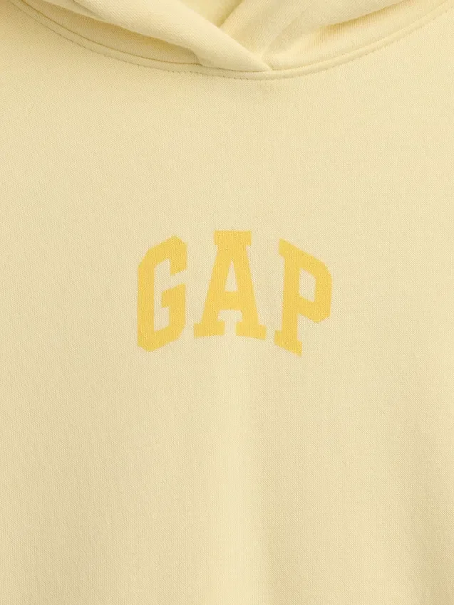 Vintagesoft oversized cropped hoodie met logo