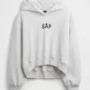 Vintagesoft oversized cropped hoodie met logo