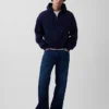 Vintagesoft oversized cropped hoodie met rits