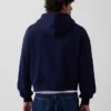 Vintagesoft oversized cropped hoodie met rits