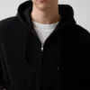 Vintagesoft oversized cropped hoodie met rits