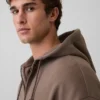 Vintagesoft oversized cropped hoodie met rits
