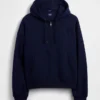 Vintagesoft oversized cropped hoodie met rits