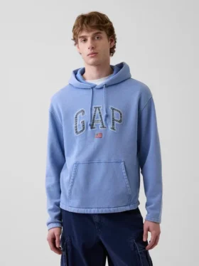 Vintagesoft oversized hoodie met Americana-logo