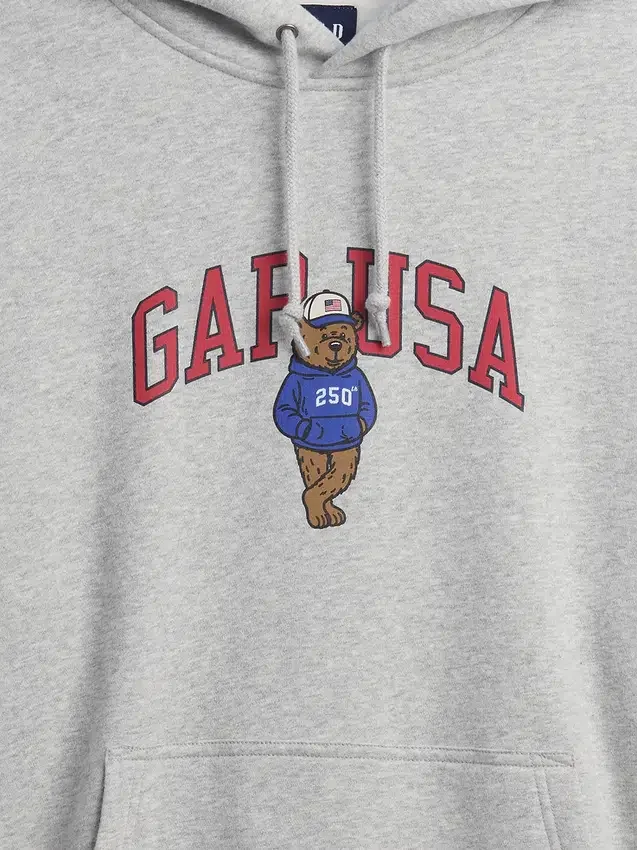 Vintagesoft oversized hoodie met Americana-logo