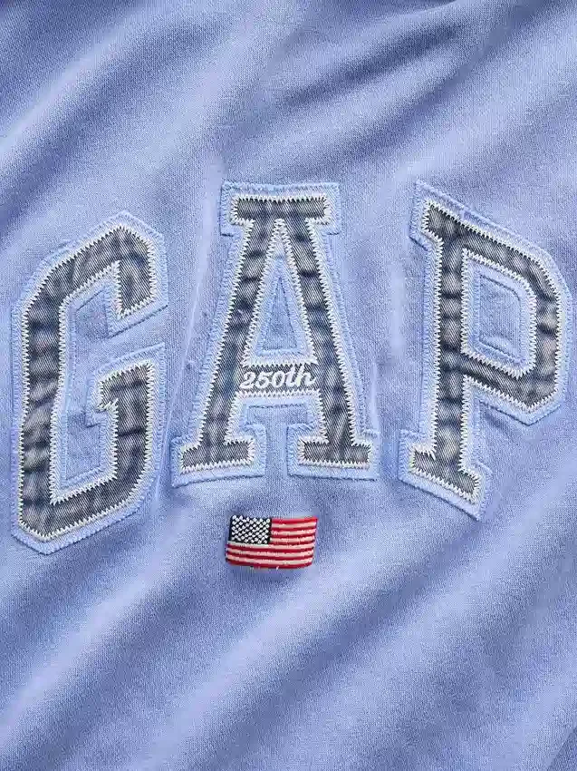 Vintagesoft oversized hoodie met Americana-logo
