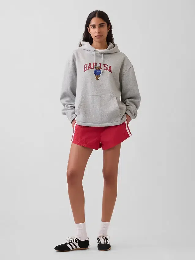 Vintagesoft oversized hoodie met Americana-logo