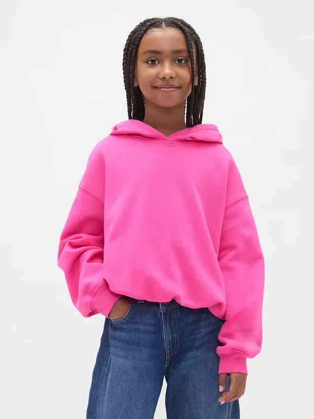 Vintagesoft oversized hoodie met bolle mouwen voor kinderen
