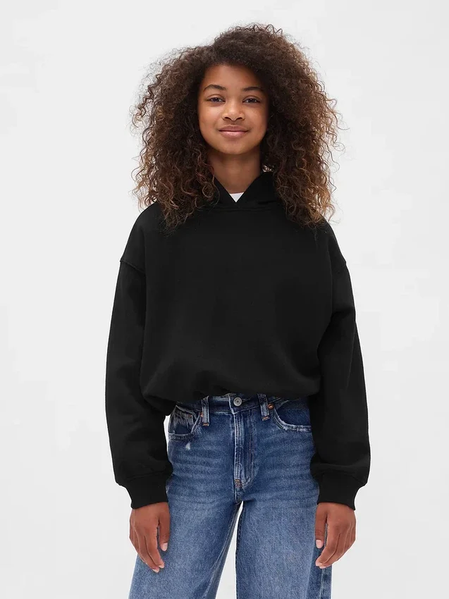 Vintagesoft oversized hoodie met bolle mouwen voor kinderen
