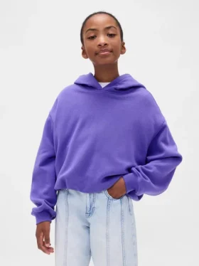 Vintagesoft oversized hoodie met bolle mouwen voor kinderen