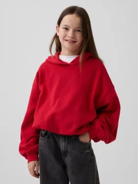 Vintagesoft oversized hoodie met bolle mouwen voor kinderen