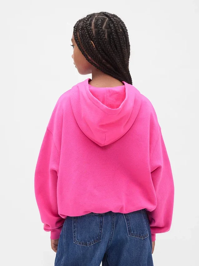 Vintagesoft oversized hoodie met bolle mouwen voor kinderen