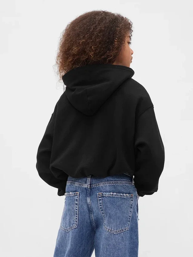 Vintagesoft oversized hoodie met bolle mouwen voor kinderen