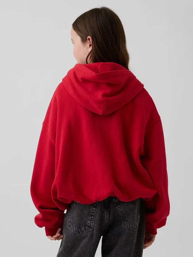 Vintagesoft oversized hoodie met bolle mouwen voor kinderen