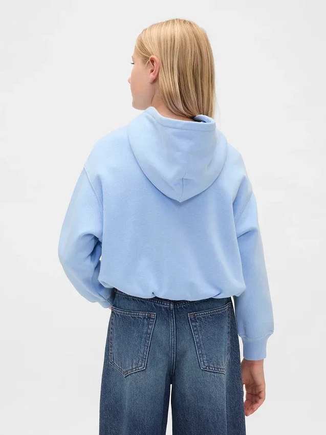 Vintagesoft oversized hoodie met bolle mouwen voor kinderen