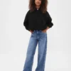 Vintagesoft oversized hoodie met bolle mouwen voor kinderen