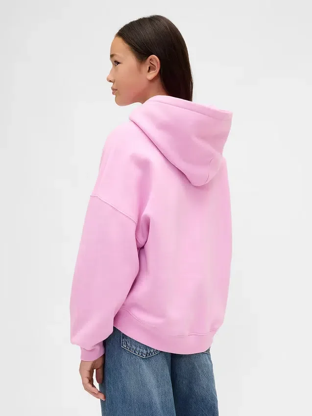 Vintagesoft oversized hoodie met hartlogo voor kinderen