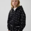Vintagesoft oversized hoodie met rits en logo voor kinderen