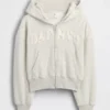 Vintagesoft oversized hoodie met rits en logo voor kinderen