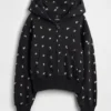 Vintagesoft oversized hoodie met rits en logo voor kinderen