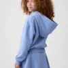 Vintagesoft oversized hoodie met rits en logo voor kinderen