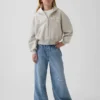 Vintagesoft oversized hoodie met rits en logo voor kinderen